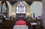 The choir & chancel areas at front